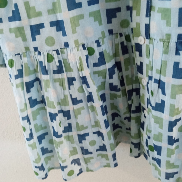 OLIVIA JAMES THE LABEL Chloe Cotton Puff Sleeve Ruffle Dress |S - Picture 6 of 9